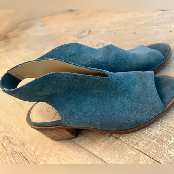 Sole Society Terryn Blue Suede Sandals Size 8.5 - Picture 4 of 8